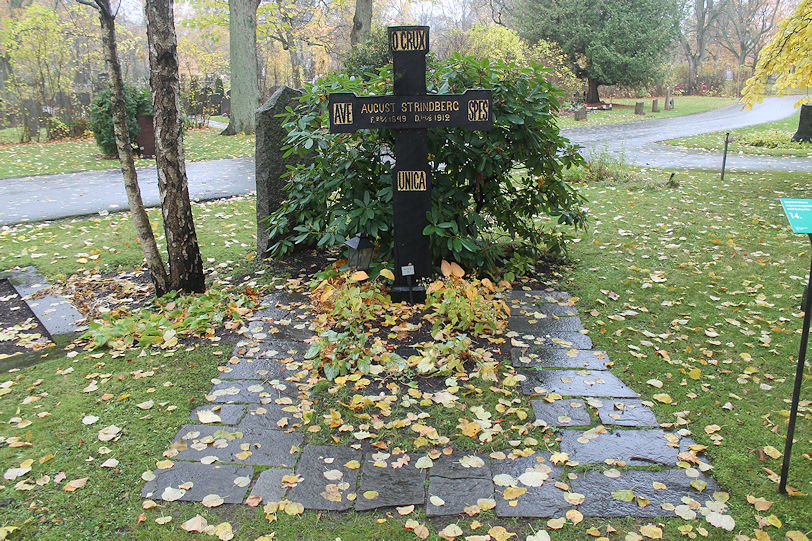August Strindberg's grave in Norra begravningsplatsen