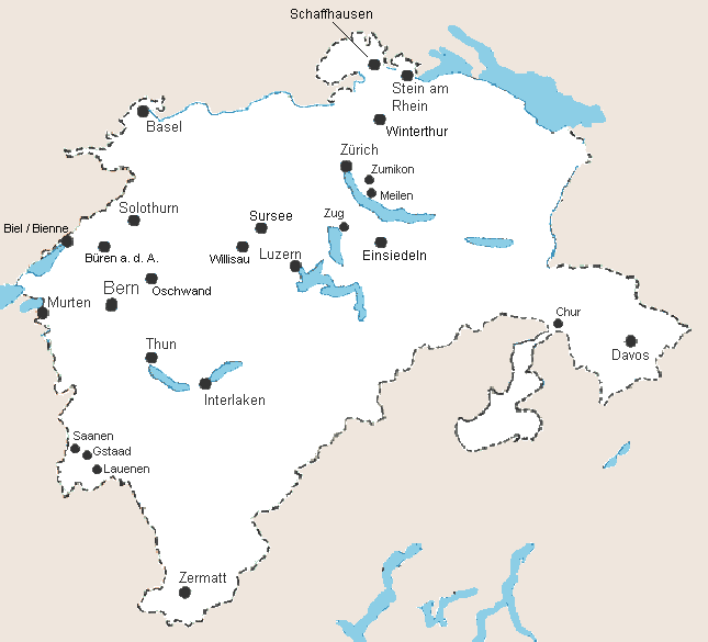 German speaking region Map