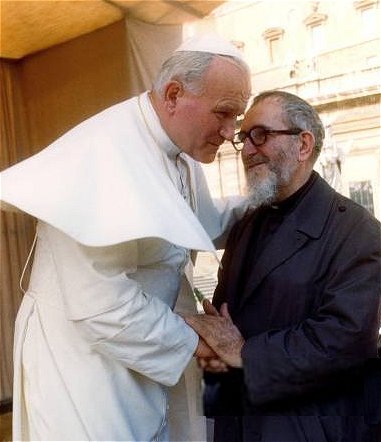 Abbé Pierre & Pope John Paul II