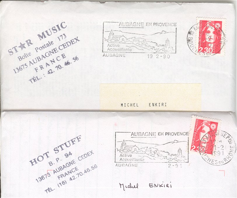 2 envelops from Robert