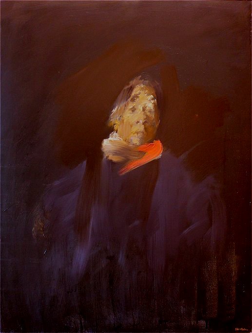 Autoportrait foulard rouge