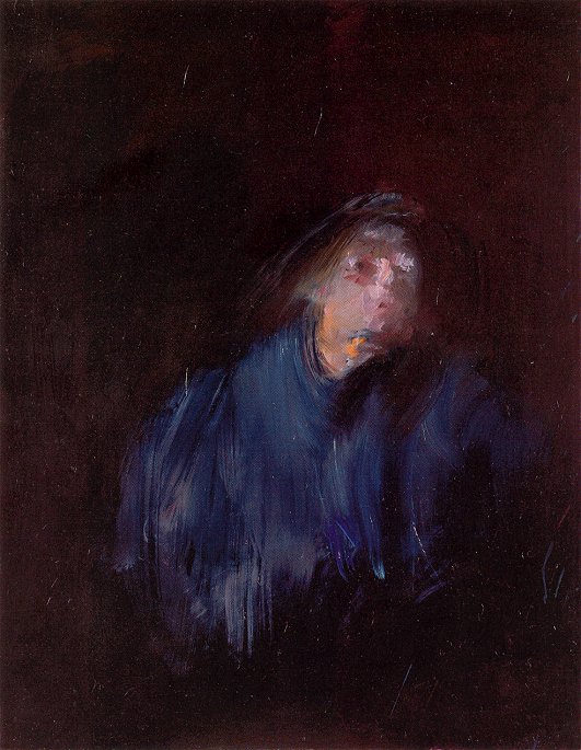 Autoportrait vêtement bleu