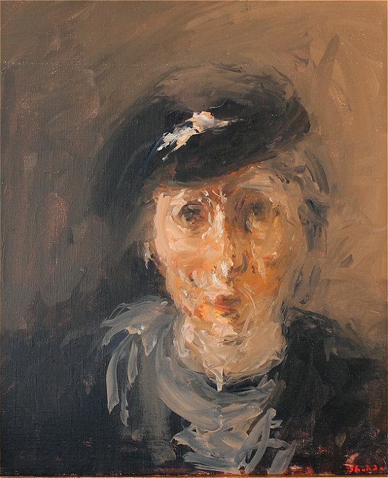 Portrait Anita chapeau broche