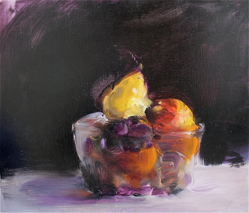 Fruits saladier transparent