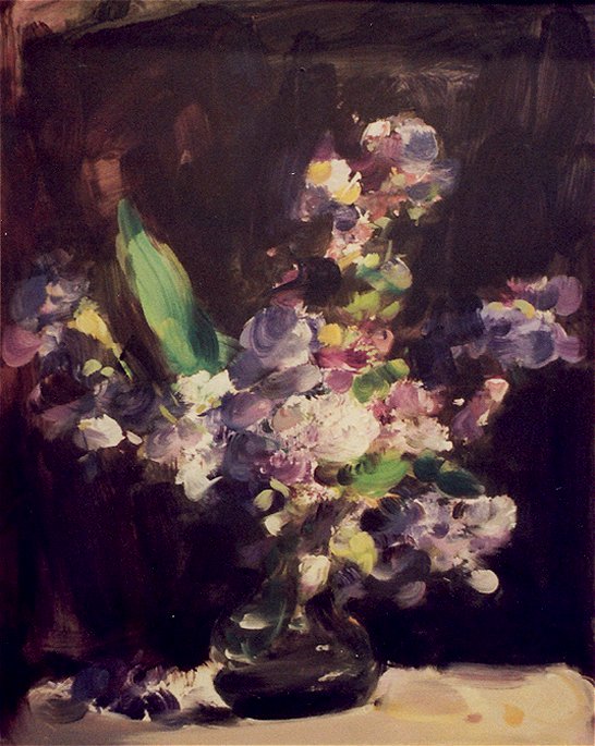 Iris fond marron