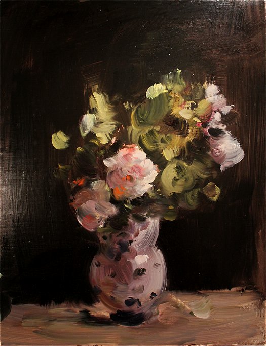 Roses vase col large