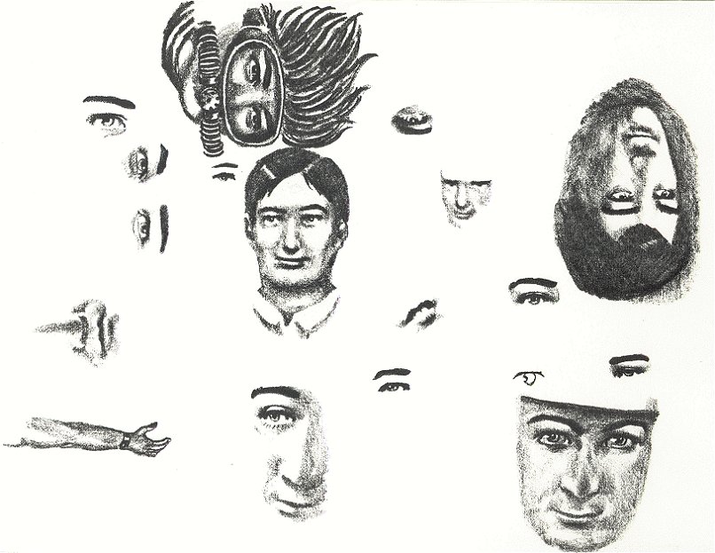 Scuba diver, faces, eyes & arm studies