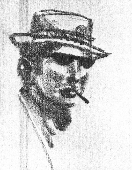 Man with hat and dark glasses